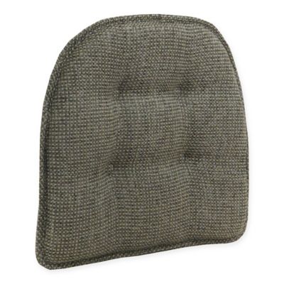 Tufted Grassland Chair Pad in Smoke with Gripper&reg;
