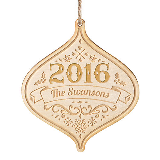 Alternate image 1 for 2016 Wood Laser Engraved Christmas Ornament