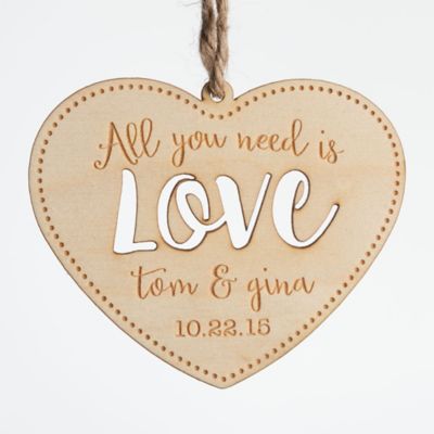 "All You Need is Love" Wood Ornament