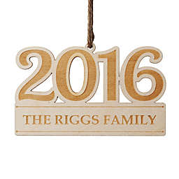 2016 5-Inch Wood Laser Engraved Holiday Ornament