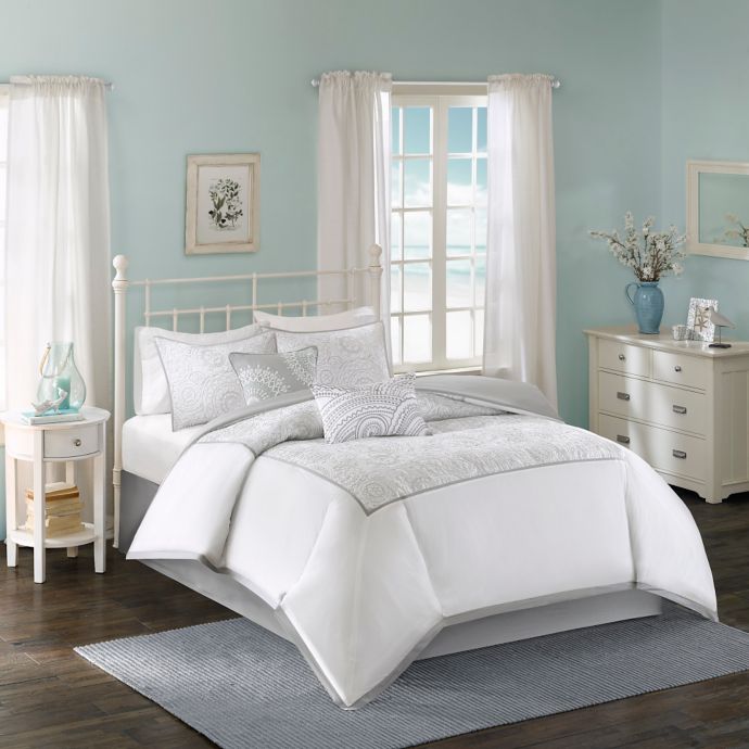 Harbor House Cranston 6 Piece Comforter Set In White Bed Bath