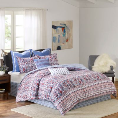 Echo Woodstock Comforter Set In Blue Red Bed Bath Beyond