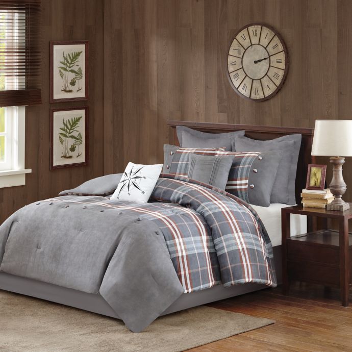 Woolrich® Woodland Reversible Comforter Set in Grey | Bed ...