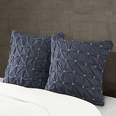 INK+IVY Jane European Pillow Sham in Navy. View a larger version of this product image.