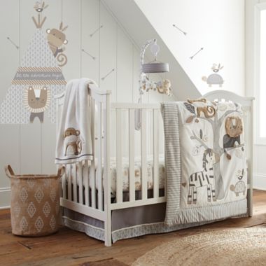Levtex Baby&reg; Kenya 5-Piece Crib Bedding Set in Grey. View a larger version of this product image.