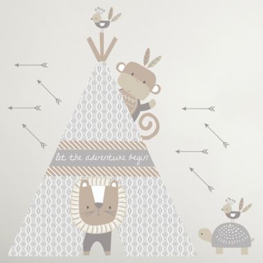 Levtex Baby&reg; Kenya 5-Piece Crib Bedding Set in Grey. View a larger version of this product image.