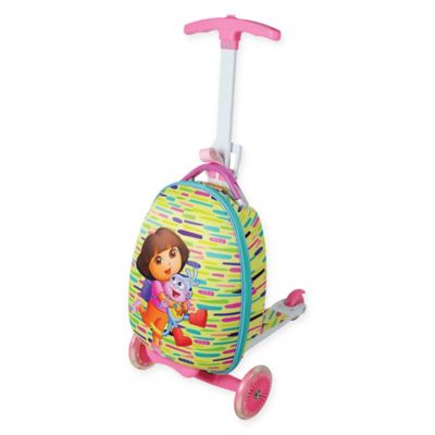 suitcase with scooter attached