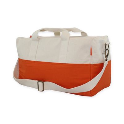 orange duffle bag