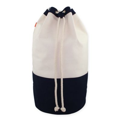 CB Station Laundry Duffle Bag in Natural/Navy