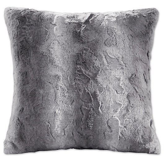 Alternate image 1 for Madison Park Zuri 20-Inch Square Throw Pillow in Grey