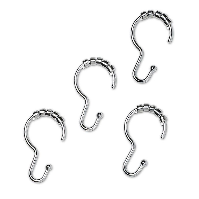Aluminum Roller Shower Curtain Hooks, How To Keep Shower Curtain Rings From Rusting