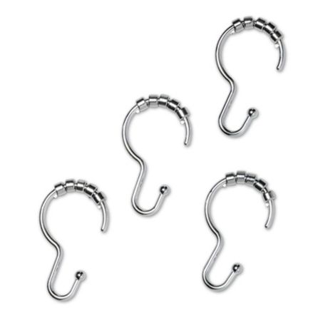 Aluminum Roller Shower Curtain Hooks, Do Shower Curtains Come With Hooks
