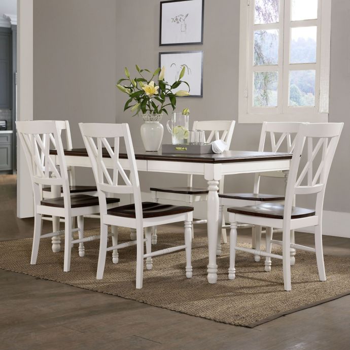 Crosley Furniture Shelby 7 Piece Dining Set In White Bed Bath Beyond