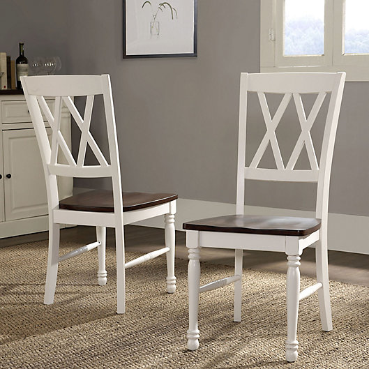 Crosley Furniture Shelby Dining Chairs, Crosley Shelby Bar Stool In Distressed White Set Of 2