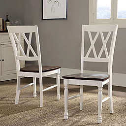 Crosley Furniture Shelby Dining Chairs in White (Set of 2)