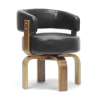 Baxton Studio Fortson Chair in Walnut/Black