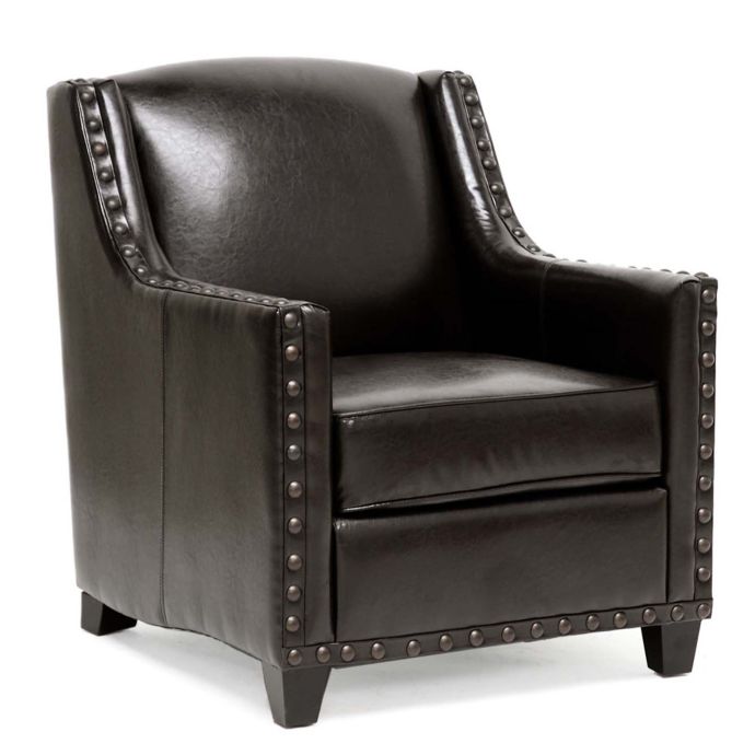 Baxton Studio Wallace Club Chair In Brown Bed Bath Beyond