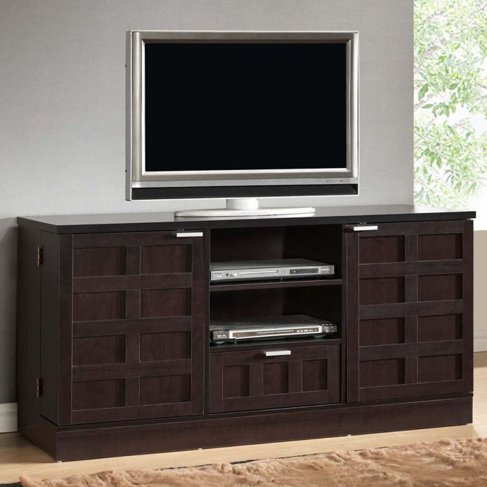 Baxton Studio Tosato Modern Tv Stand And Media Cabinet In Dark