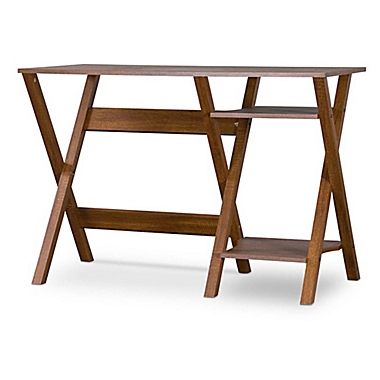 Baxton Studio Crossroads Writing Desk in Brown. View a larger version of this product image.