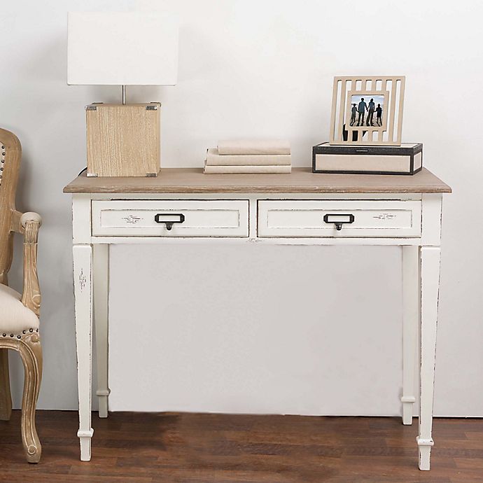 Baxton Studio Dauphine Writing Desk In White Bed Bath And Beyond