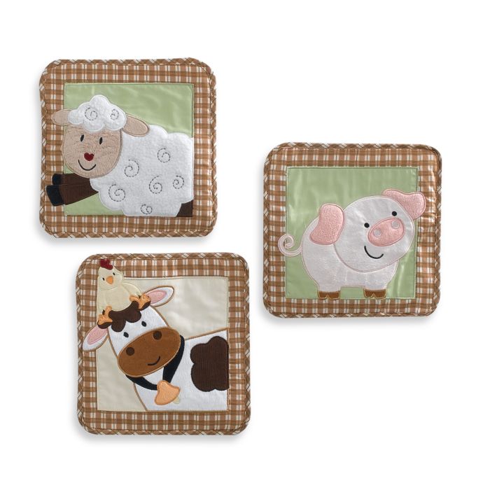 Nojo Farm Babies 3 Piece Wall Hanging Set Bed Bath Beyond