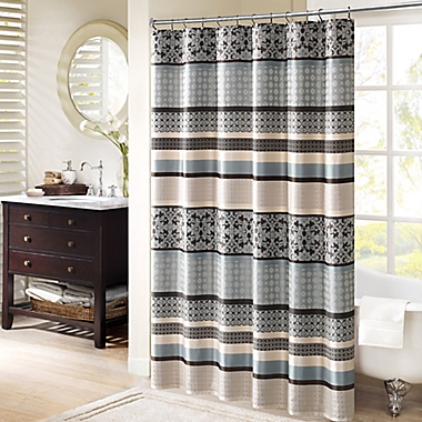 Madison Park Princeton 72-Inch Shower Curtain in Blue. View a larger version of this product image.