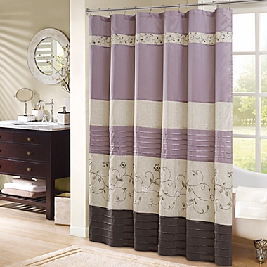 Madison Park Serene 72-Inch Shower Curtain in Purple. View a larger version of this product image.