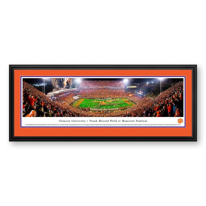 Clemson University Panorama Stadium Print With Deluxe Frame