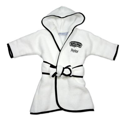Designs by Chad and Jake NBA San Antonio Spurs Personalized Hooded Robe in White