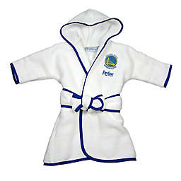 Designs by Chad and Jake NBA Golden State Warriors Personalized Hooded Robe in White