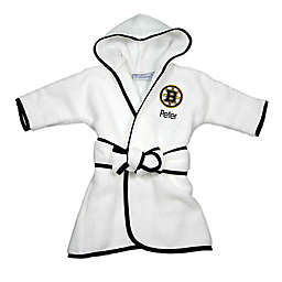 Designs by Chad and Jake NHL Boston Bruins Personalized Hooded Robe in White