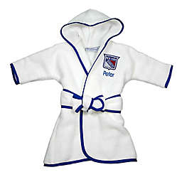 Designs by Chad and Jake NHL New York Rangers Personalized Hooded Robe in White