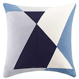 INK+IVY Aero Square Throw Pillow in Blue