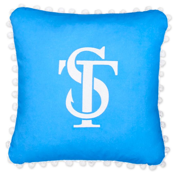 Southern Tide Sailgate Square Throw Pillow In White Periwinkle