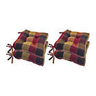 Alternate image 0 for Arlee Home Fashions&reg; Harris Plaid Chair Pad in Spice (Set of 4)