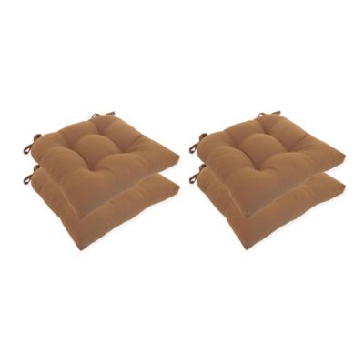 Non Slip Cotton Brown Home Chair Cushion Dining Chair Pads Easy To Care 