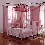 Palace 4-Poster Bed Canopy in Burgundy