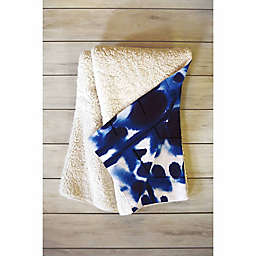 Deny Designs 80-Inch x 60-inch Jacqueline Maldonado Parallel Fleece Throw Blanket in Blue