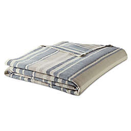 Eddie Bauer® Herringbone Stripe Cotton Twin Blanket in Blue