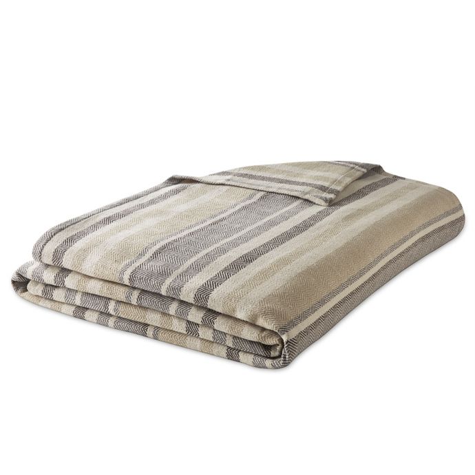 Eddie Bauer® Herringbone Stripe Cotton Blanket Bed Bath and Beyond Canada