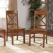 Forest Gate Wheatridge Farmhouse Wood Dining Chairs (Set of 2)
