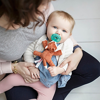 WubbaNub&trade; Size 0-6M Fox Infant Pacifier in Brown. View a larger version of this product image.