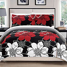 Chic Home Chrysa 2-Piece Reversible Twin Quilt Set in Black