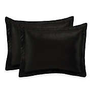 PUFF Ultra Light Standard Indoor/Outdoor Pillow Shams in Black (Set of 2)
