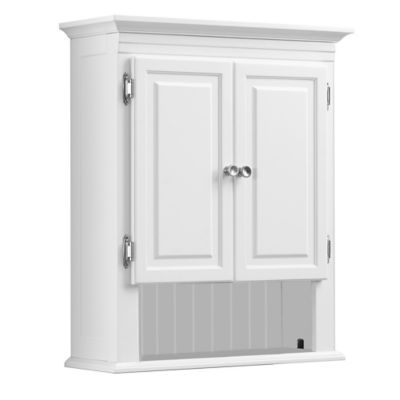 Wakefield No Tools Wall Cabinet Bed, White Wooden Bathroom Wall Cabinet
