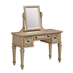 Home Styles Visions Vanity in Silver/Gold Champagne