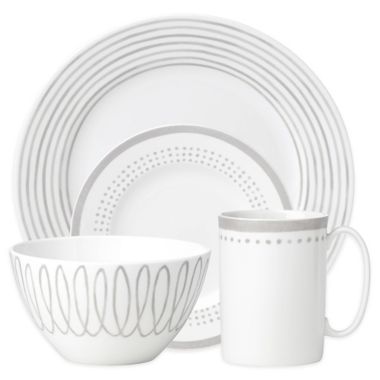 kate spade new york Charlotte Street East Dinnerware Collection in Grey |  Bed Bath & Beyond
