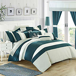 Chic Home Placido 24-Piece Queen Comforter Set in Teal