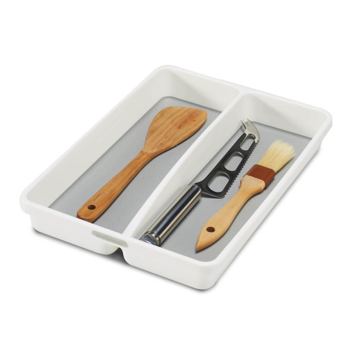 madesmart® Classic Mini Utensil Tray in White/Grey Bed Bath and