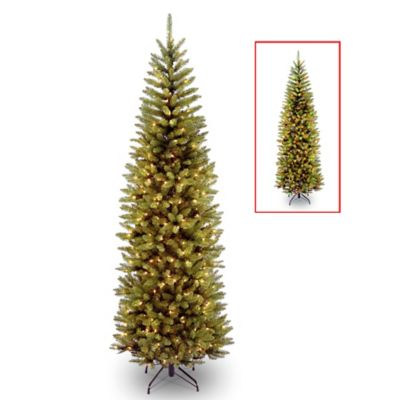 National Tree Company 7-Foot Kingswood Fir Pre-Lit Slim Christmas Tree With Dual Color Led Lights | Bed Bath & Beyond